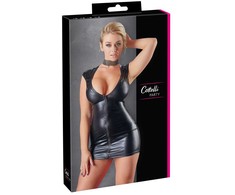 Cottelli Party Wet Look suknelė su L užtrauktuku