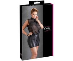 Cottelli Curves Dress transparent juodas 2XL