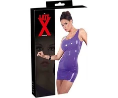 Late X Latex Mini Dress violetinė M