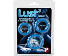 You2Toys Mėlyna Lust 3 Cock Rings mėlynas