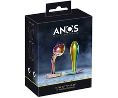 Anos Metal Butt Plug Set Rainb