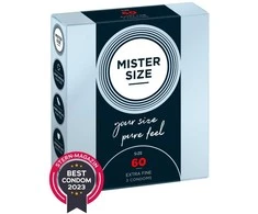 Mister Size PIECES Mister dydis - 60 mm Prezervatyvai 3 vnt