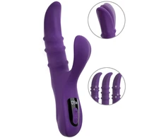 Nodding Rabbit Vibrator with 3 Moving Rings