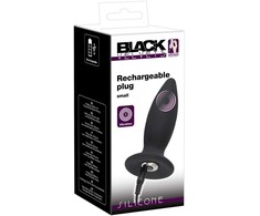 Black Velvets Juodas Velvets Zatyczka analna ładowana mocne wibracje 7trybów