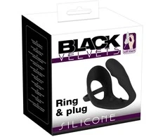 Black Velvets Juodas Velvets Ring &amp; Plug