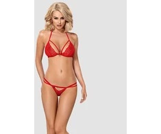 Obsessive - 838-SET-3 Set 2 pcs Raudona L/XL
