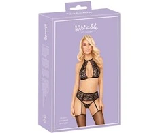 seksualus liemenėlės ir kelnaičių rinkinys Bra Set Lace L/XL