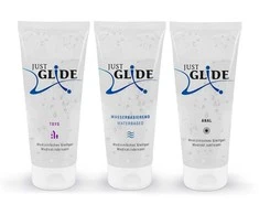Just Glide Vandens pagrindo lubrikantų rinkinys (3 x 200 ml)