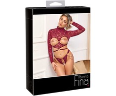 Atviras viršus ir stringai raudonas XL