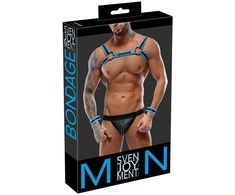 Svenjoyment Bondage Mėlyna Men's Jock set juodas/mėlynas XL