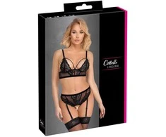 Cottelli Bra &amp; Thong juodas L