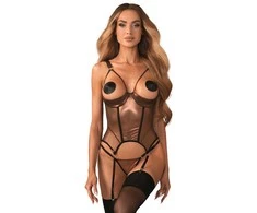 Soranna korsetas ir atviri kelnaitės 2XL/3XL