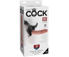 Pipedream KARALIŠKAS DIRŽAS SU 22.86 CM VYRIŠKU VARPA (COCK STRAP ON HARNESS)