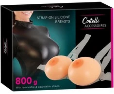 Cottelli ACCESSOIRES Strap-on Silicone Breasts realistiška silikoninė liemenėlė