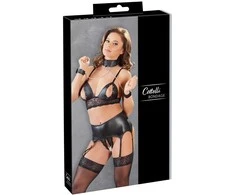 Cottelli Bondage Bra Suspender Set L