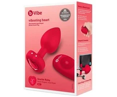 B Vibe Vibruojantis širdies kištukas M/L Raudonas