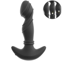 ANOS Vibrating Prostate Plug with Moving Rings, Juodas, 16.3 cm