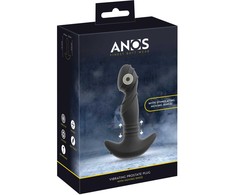 ANOS Vibrating Prostate Plug with Moving Rings, Juodas, 16.3 cm