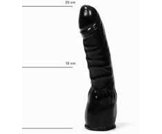 All Black All Juodas Ergonomic Intimate Machine 20cm Juodas Anatomical Model