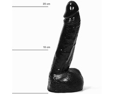 All Black All Juodas 051 Intimate Silicone Model, Juodas, 22 cm