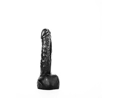 All Black All Juodas 051 Intimate Silicone Model, Juodas, 22 cm