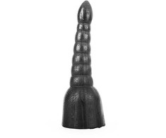 All Black All Juodas 13/34 cm Intimate Model with Textured Grooves, Juodas