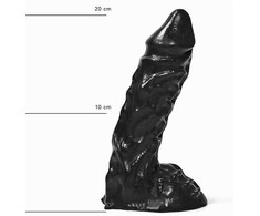 All Black All Juodas Model 23 PVC Intimate Toy Juodas 23 cm Ergonomic Design