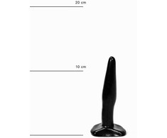 All Black All Juodas AB68 Compact Intimate Plug 12 cm Space Shuttle Shape