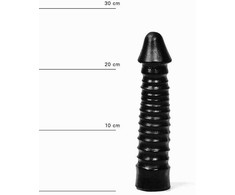 All Black All Juodas 069 Intimate Machine Ribbed 26cm Juodas Silicone Model
