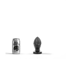 All Black All Juodas 0719 Intimate Plug 12 cm - Deep Groove, Smooth Texture, Juodas