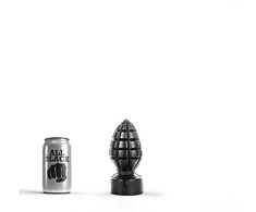 All Black All Juodas Model 73 Anal Plug 14 cm - Hand Grenade Design, Juodas