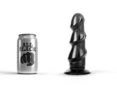 All Black All Juodas Model 5530 Multi-Ring Intimate Silicone Device 17 cm Juodas