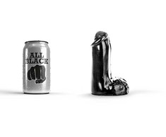 All Black All Juodas Model 05 Intimate Machine 13 cm Juodas - Smooth Anatomical Design