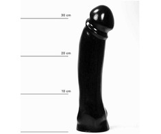 All Black ALL Juodas Model 33 cm Intimate System - Juodas PVC, Large Size