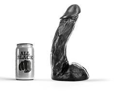 All Black All Juodas 23 cm Model 6604 Anal Plug - Anatomical Design, Juodas