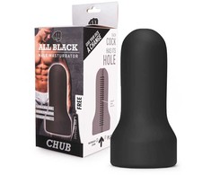 All Black All Juodas Loop Model 2 Intimate Machine - 17 cm, Phthalate-Free, Juodas