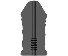 All Black All Juodas Intimate Machine Daddy Model 17 cm, Phthalate-Free, Juodas