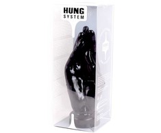 Hung System Hello Hand-Shaped Plug 23.7 cm x 9 cm Suction Base Juodas
