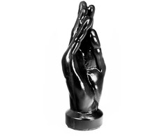 Hung System Hello Hand-Shaped Plug 23.7 cm x 9 cm Suction Base Juodas