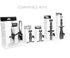 Hung System Jimmy 27 cm Anatomical Intimate Machine, Juodas, Suction Base