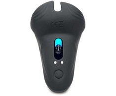 XR Brands Silicone Intimate Ring with Remote Control, Juodas