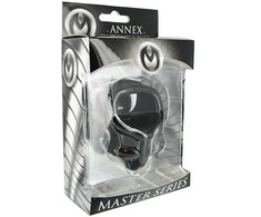 Xr Brands Annex TPR Chastity Cage System with Anatomical Divider, Juodas