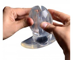 XR Brands Master Series Clear Expanding Dilator 4.5" Adjustable Plug