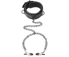 XR Brands Collared Temptress Adjustable Neoprene Collar with Chains