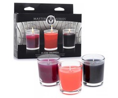 XR Brands Flame Drippers Sensation Candle Set 3-Pack Low Melting Point