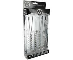 Xr Brands Reign Adjustable Tweezer-Style Nipple Clamps with Chain - Juodas Finish