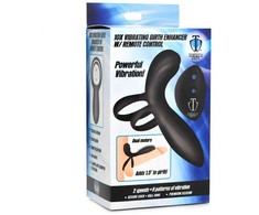 XR Brands Silicone Remote-Controlled Vibrating Sleeve, Atsparus vandeniui