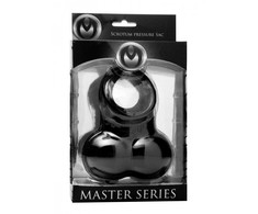 XR Brands Squeeze My Sac Silicone Support Ring with Dual Chamber System