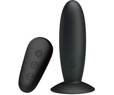 LYBAILE MR Play itin sklandžiai vibruojantis užpakalio kištukas Juodas