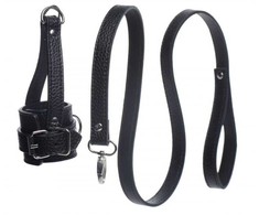 Xr Brands STRICT Adjustable Ball Stretcher with Leash System, Juodas, Universal Size